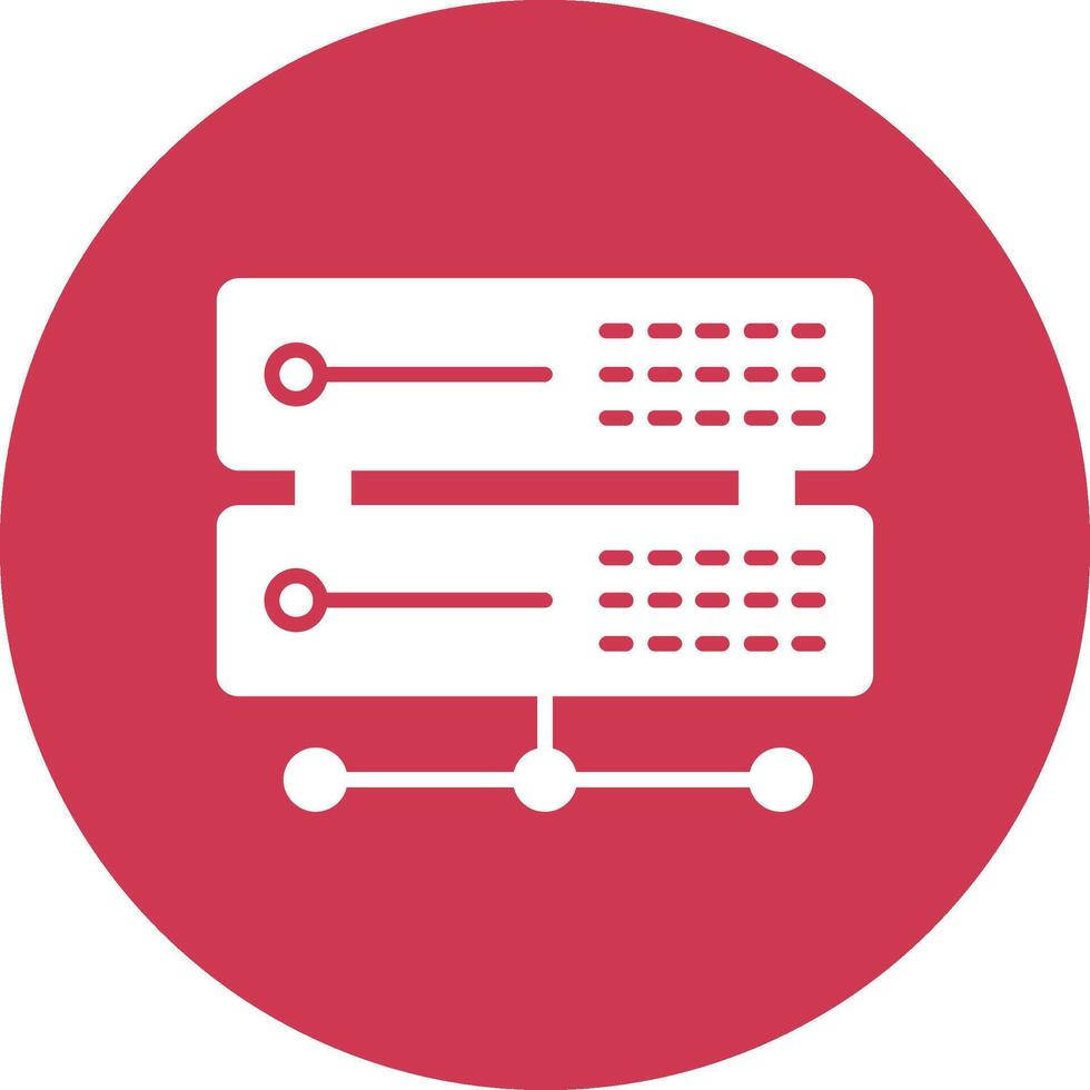 Server Glyph Multi Circle Icon vector