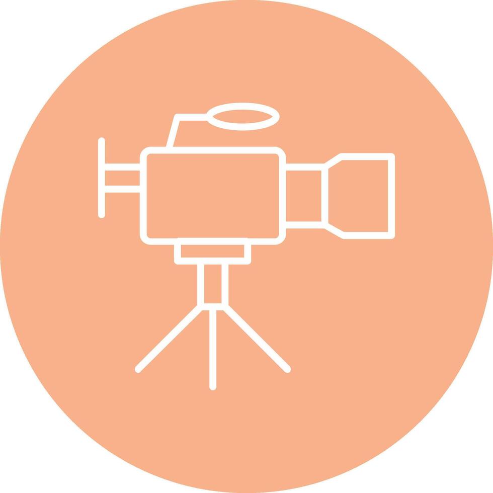 Camcorder Line Multi Circle Icon vector