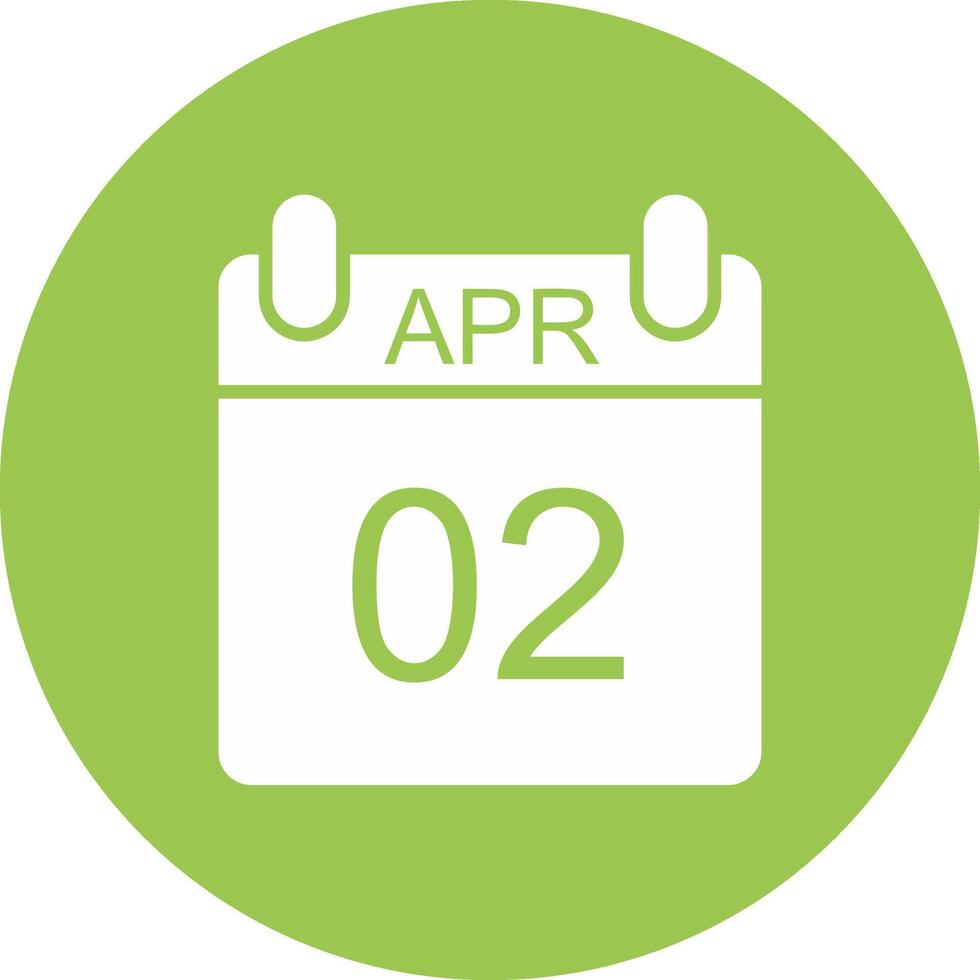 April Glyph Multi Circle Icon vector