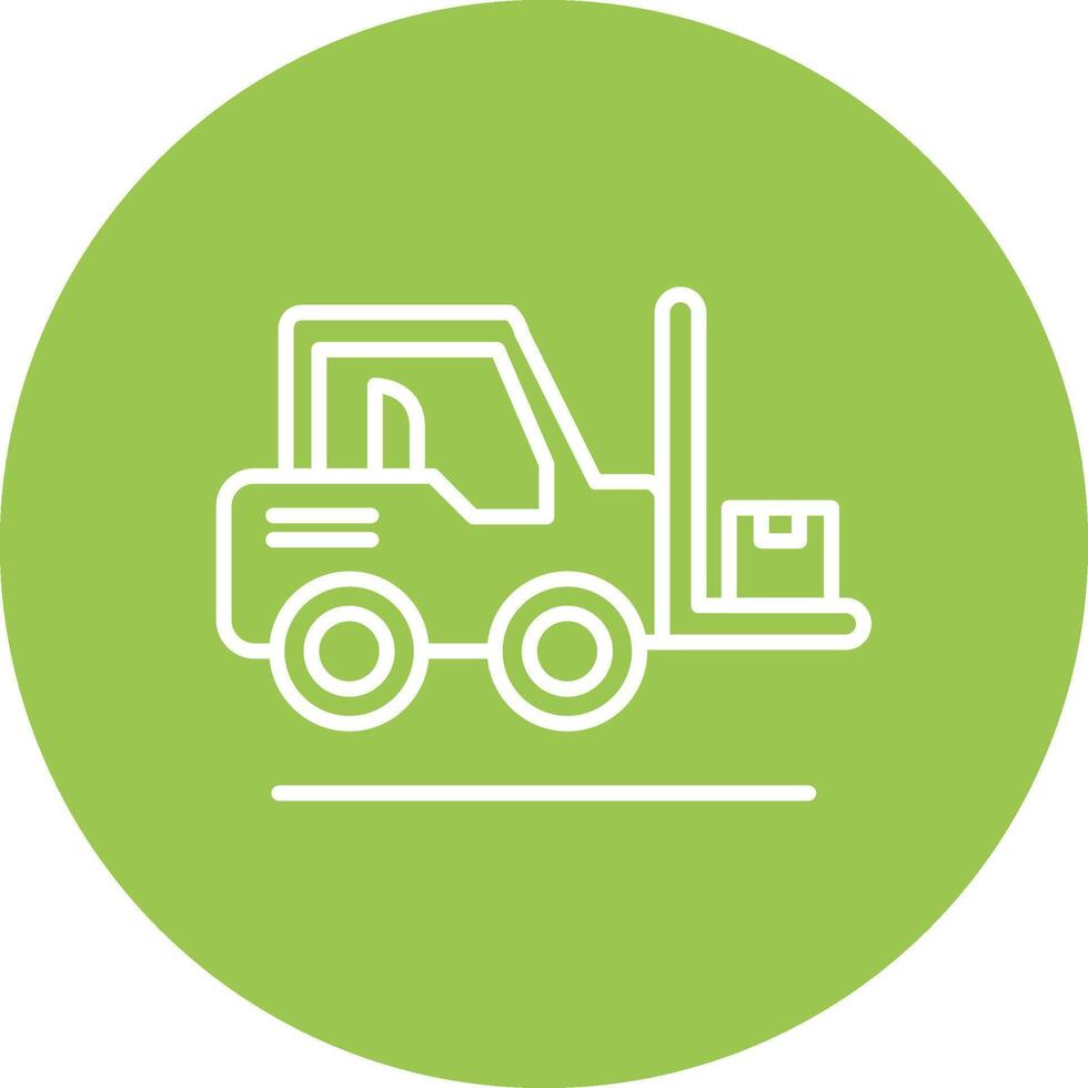 Forklift Line Multi Circle Icon vector