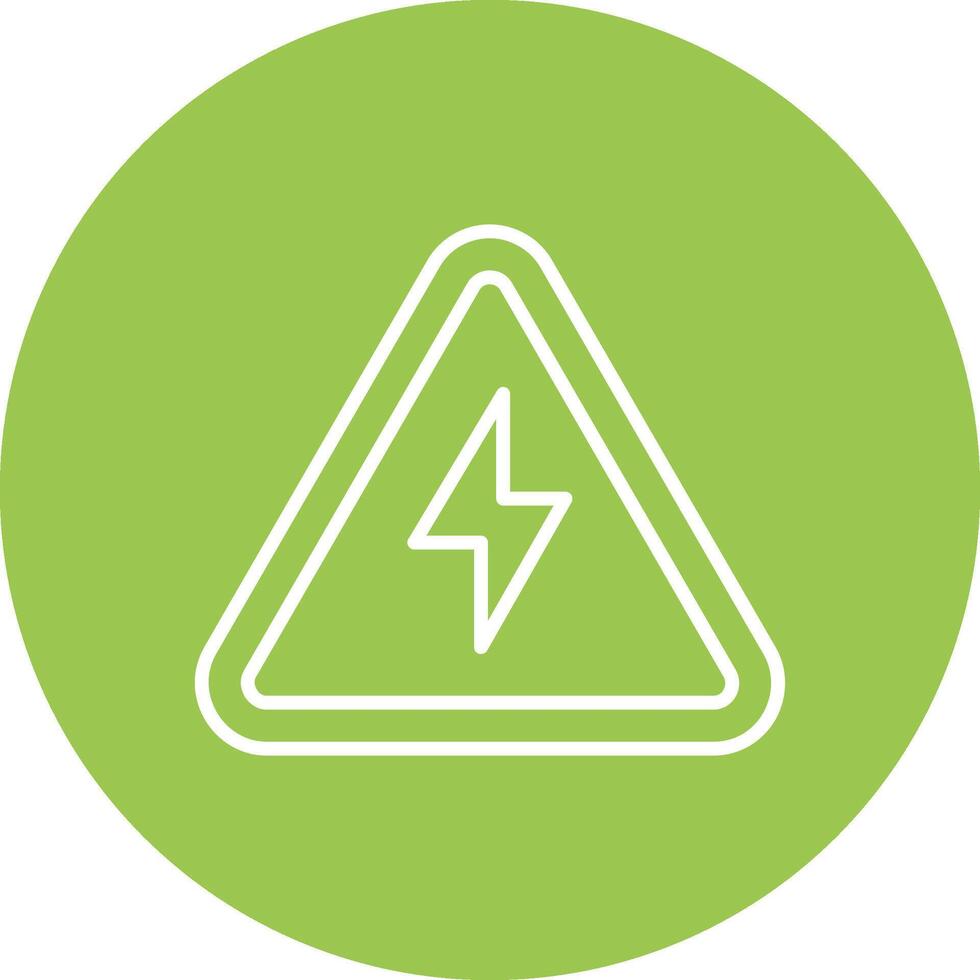 Electrical Danger Sign Line Multi Circle Icon vector