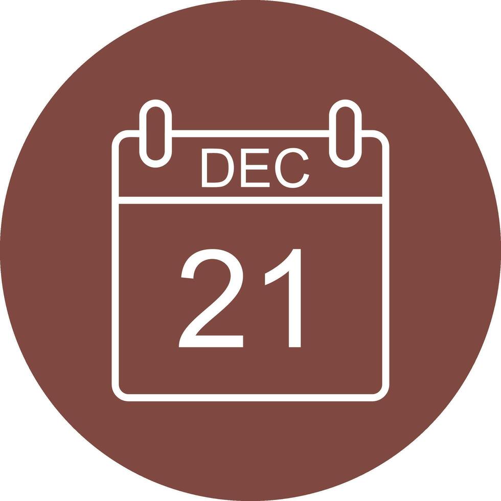 December Line Multi Circle Icon vector