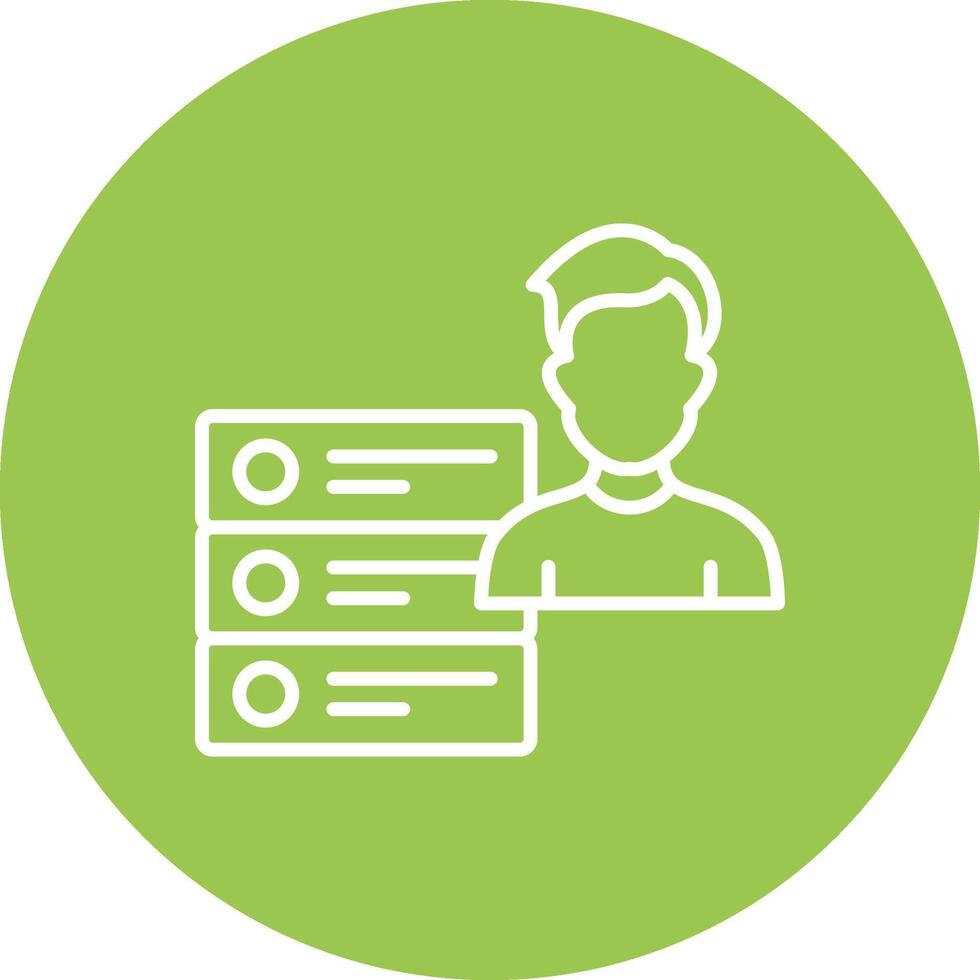 User Data Line Multi Circle Icon vector