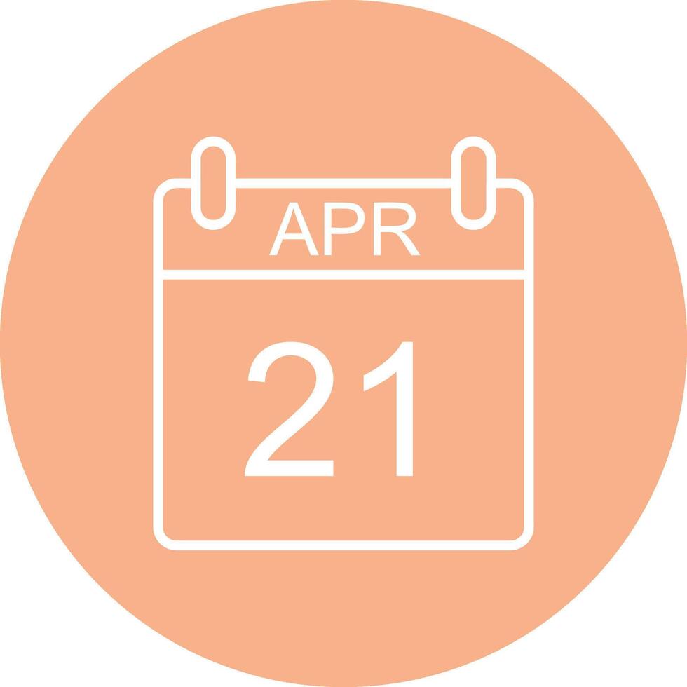 April Line Multi Circle Icon vector