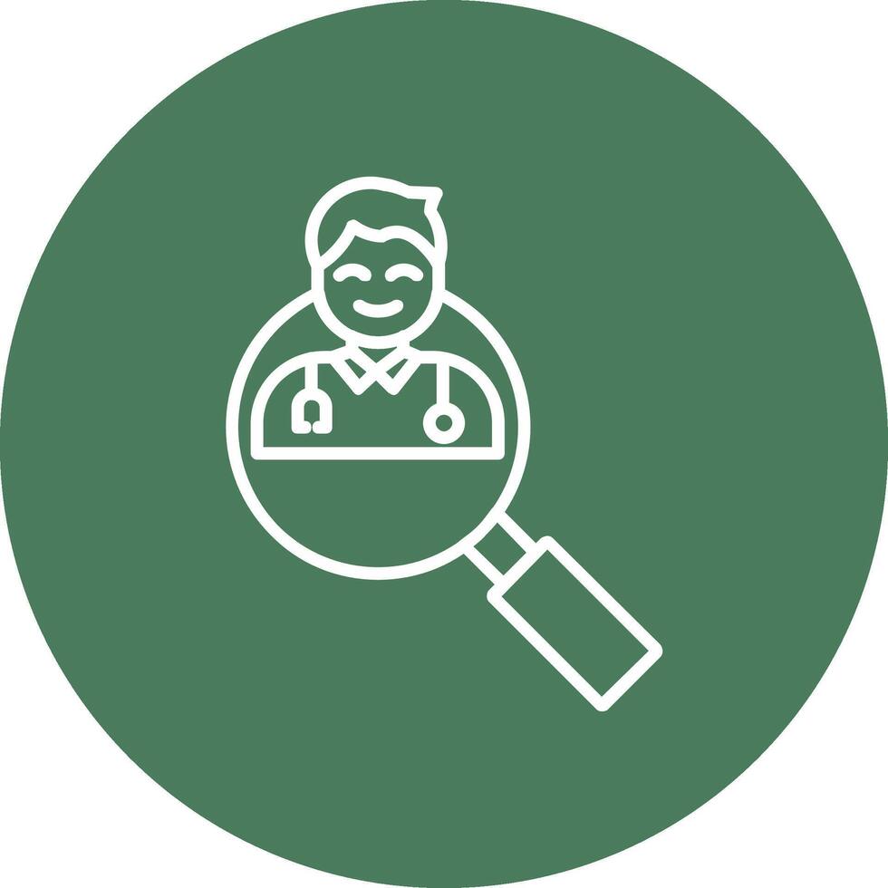Doctor Serach Line Multi Circle Icon vector