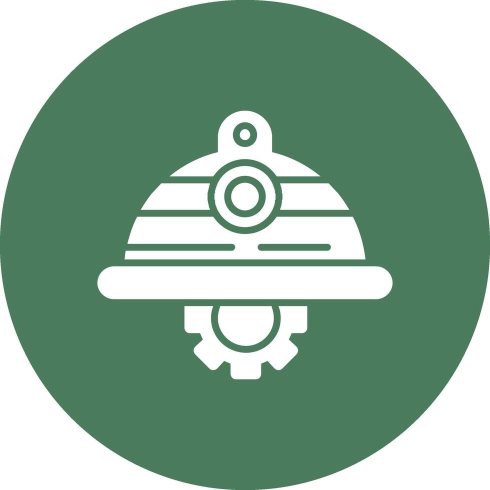 Saftey Helmet Glyph Multi Circle Icon vector