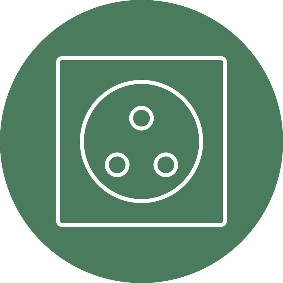 Wall Plug Line Multi Circle Icon vector