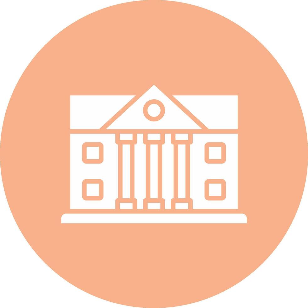 Bank Glyph Multi Circle Icon vector