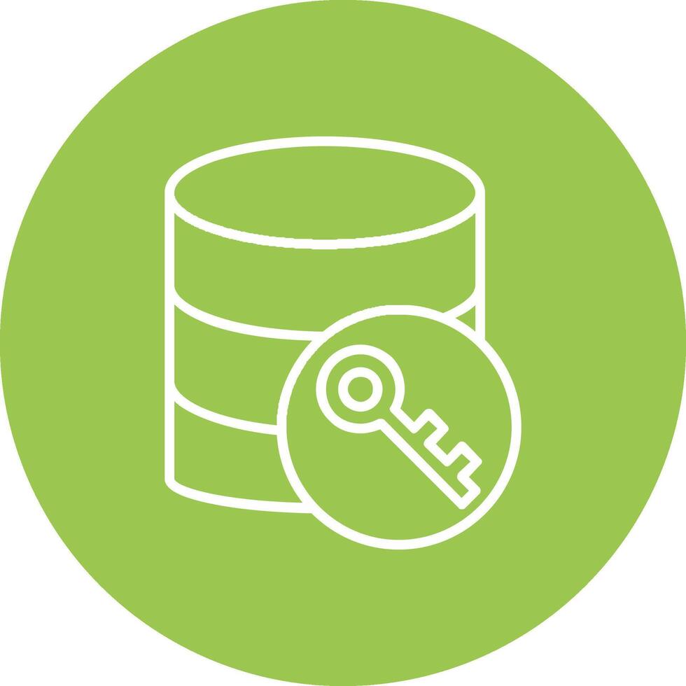 Database Encryption Line Multi Circle Icon vector