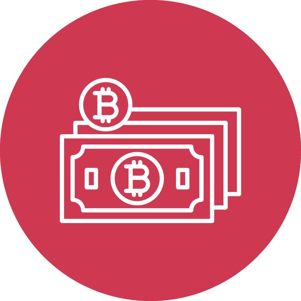 Bitcoin Cash Line Multi Circle Icon vector