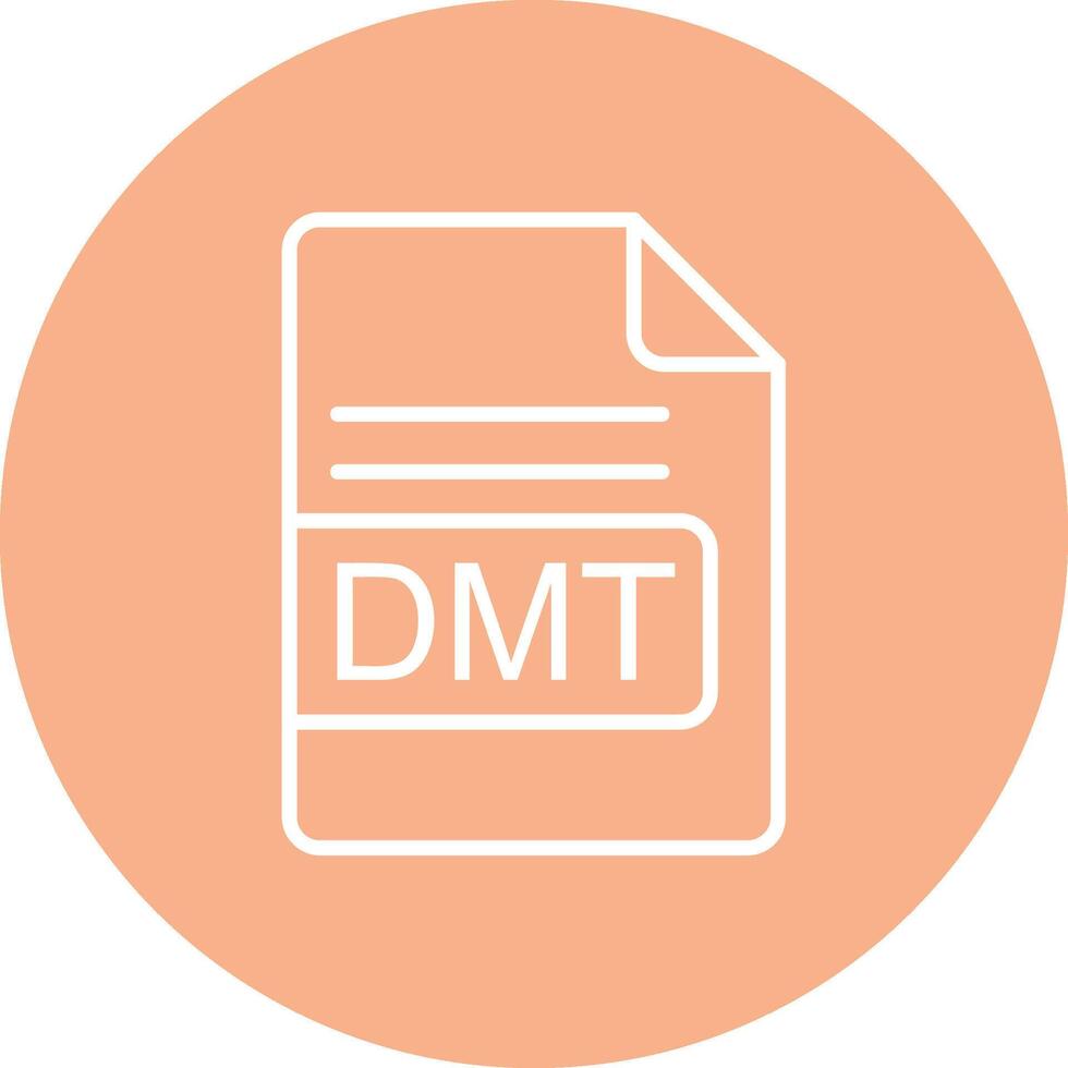 DMT File Format Line Multi Circle Icon vector