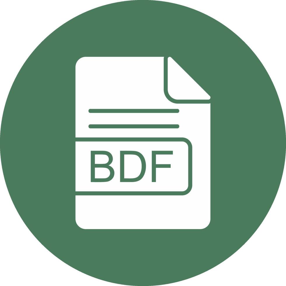 bdf archivo formato glifo multi circulo icono vector