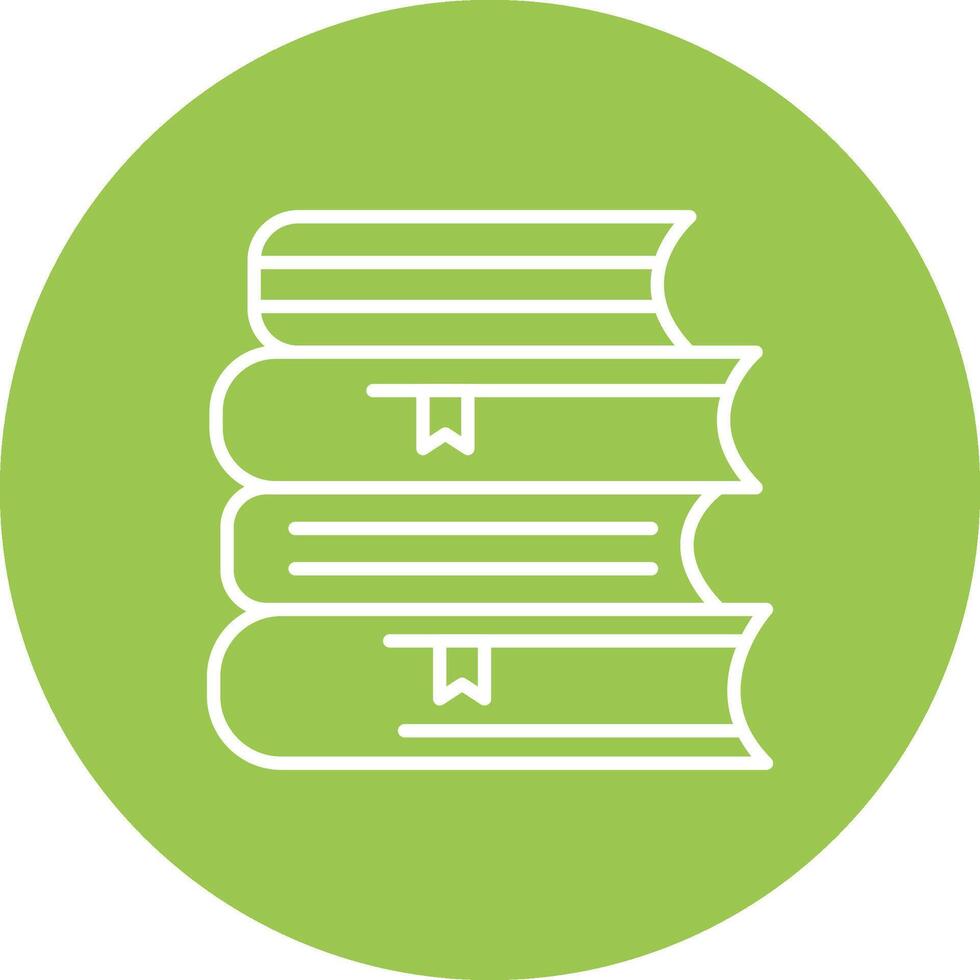 Books Line Multi Circle Icon vector