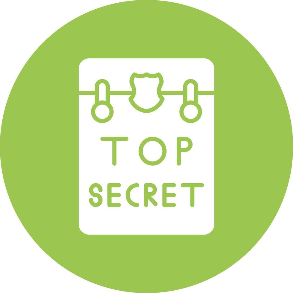 Top Secret Glyph Multi Circle Icon vector