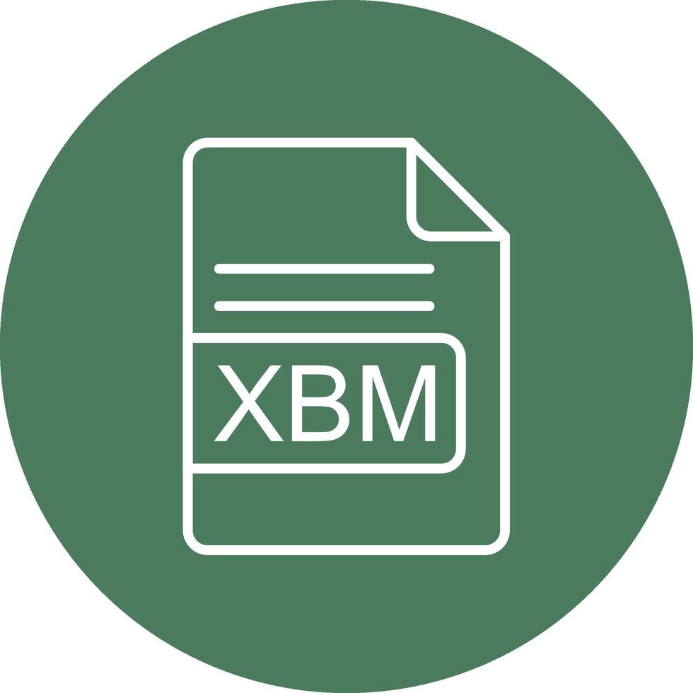 xbm archivo formato línea multi circulo icono vector