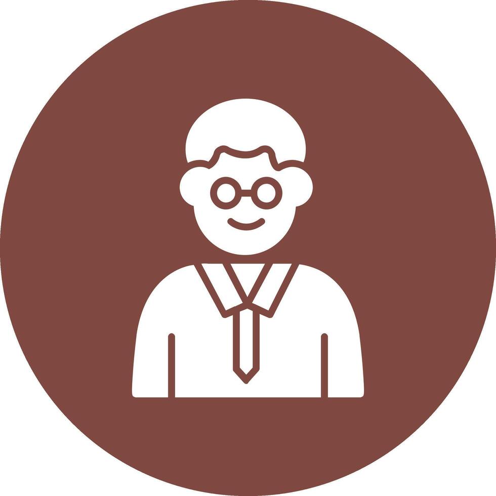 Professor Glyph Multi Circle Icon vector