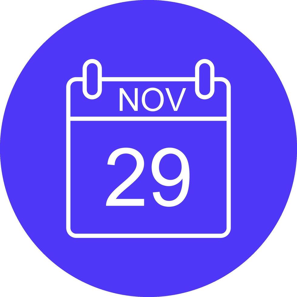 noviembre línea multi circulo icono vector