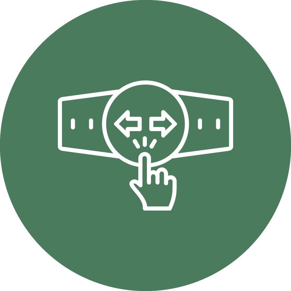 Touchscreen Line Multi Circle Icon vector