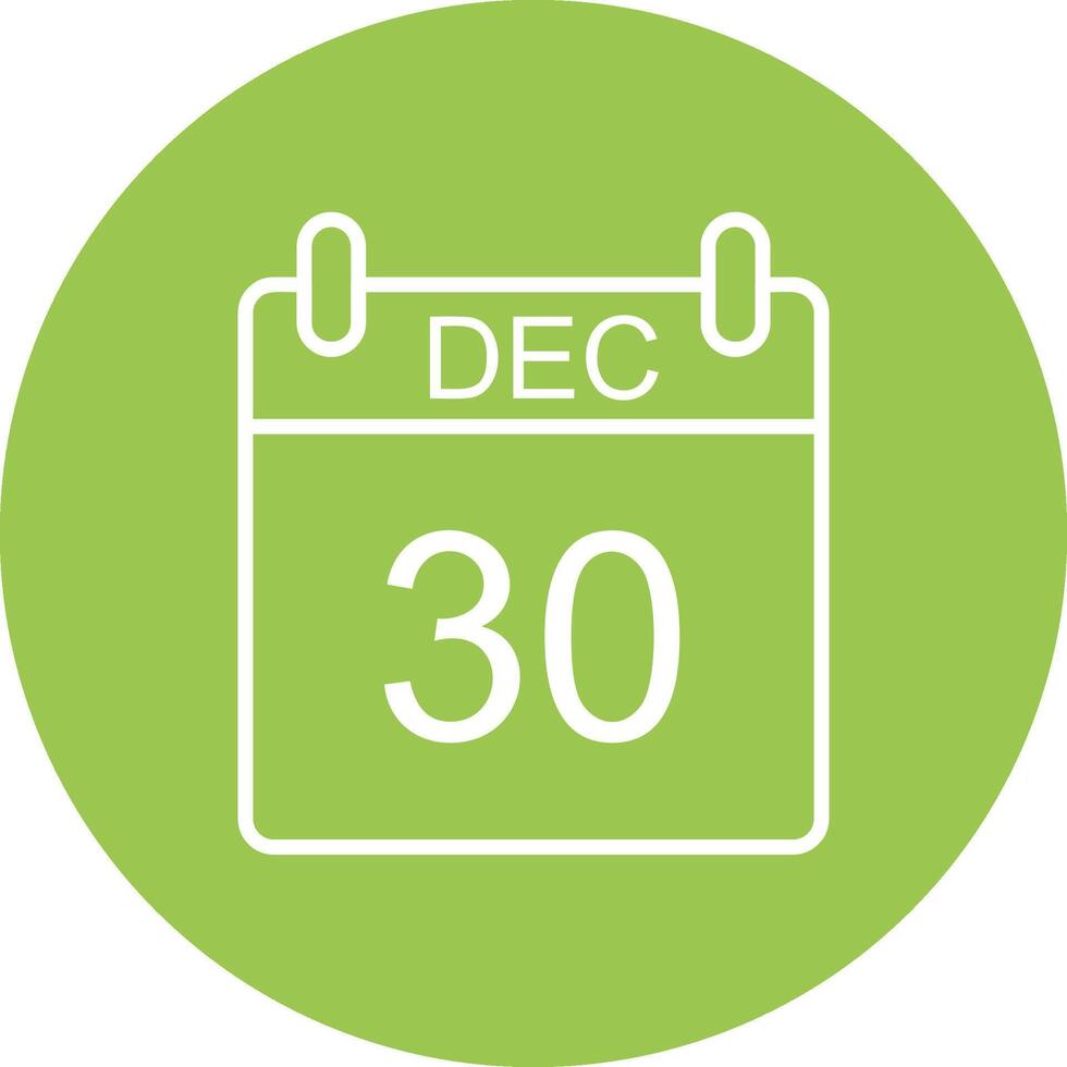December Line Multi Circle Icon vector