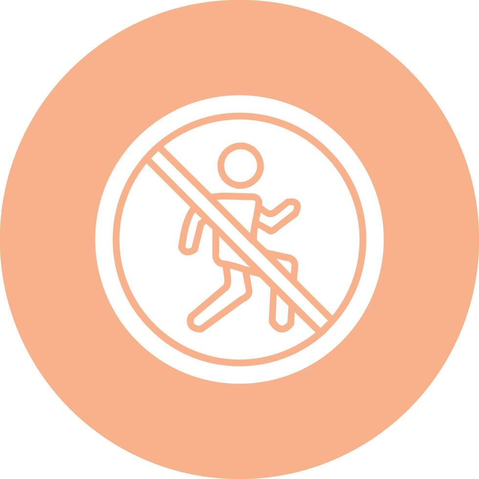 Prohibited Sign Glyph Multi Circle Icon vector