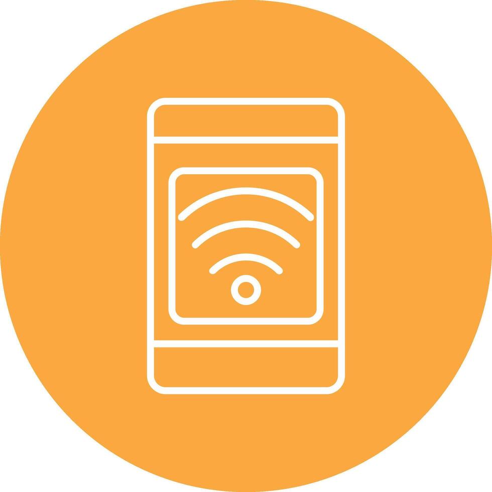 Mobile Connection Line Multi Circle Icon vector