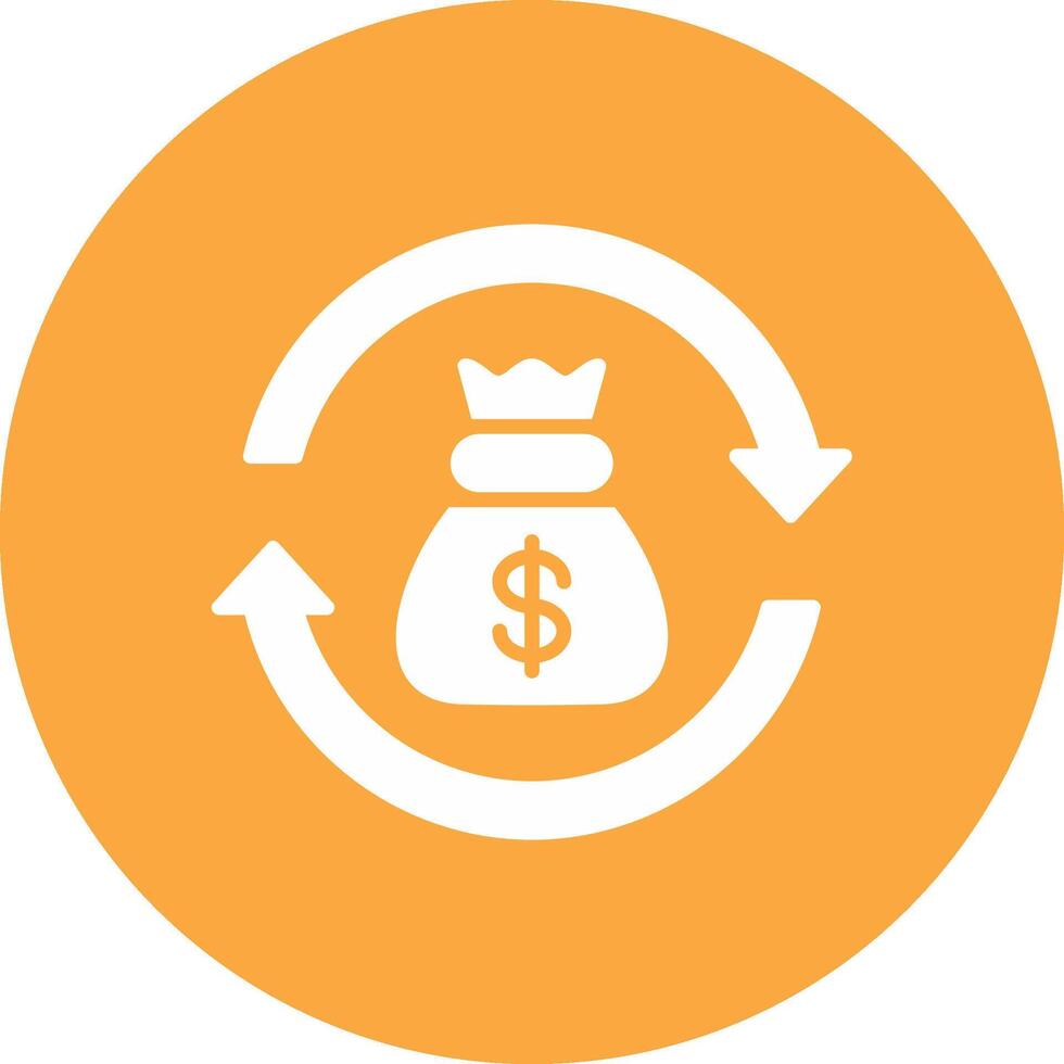 Return Of Investment Glyph Multi Circle Icon vector