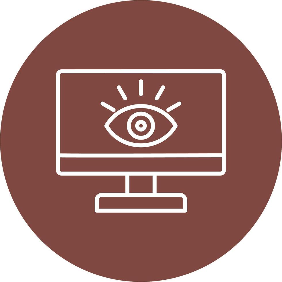 Monitoring Line Multi Circle Icon vector