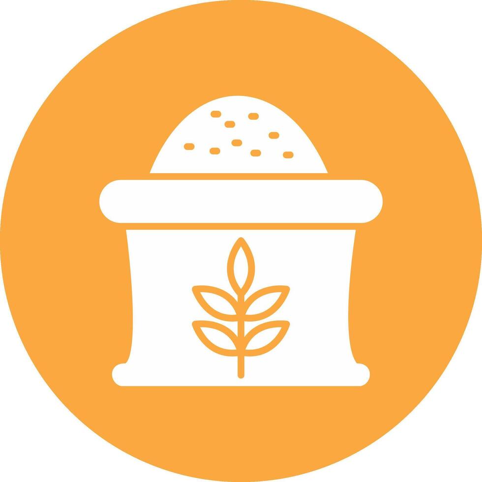 Wheat Sack Glyph Multi Circle Icon vector