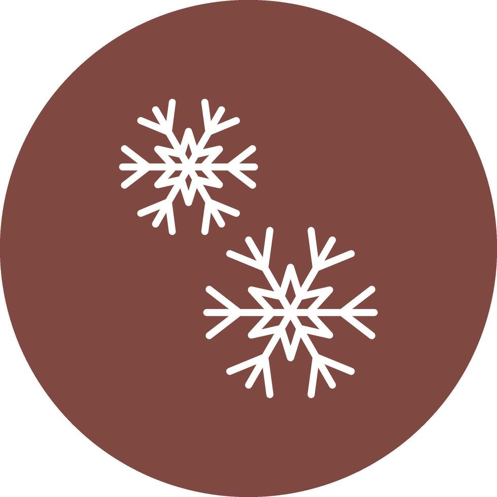 Snowflakes Line Multi Circle Icon vector