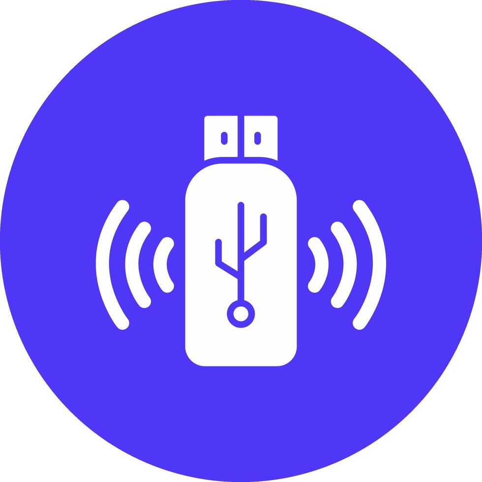 Usb Glyph Multi Circle Icon vector