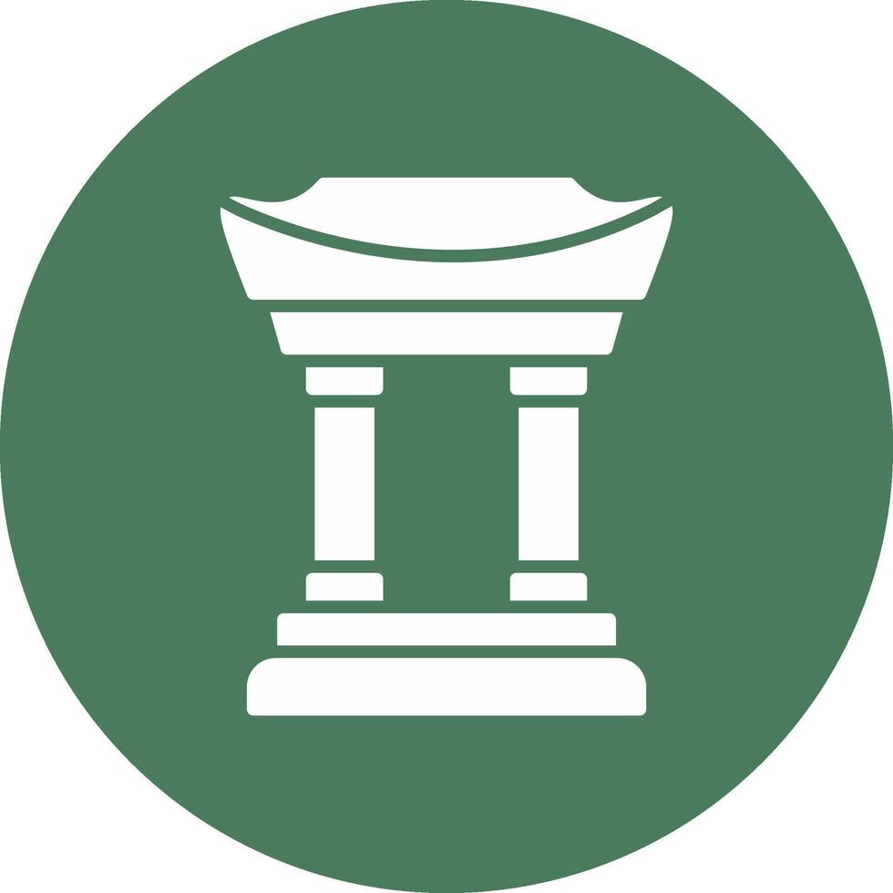 Chinatown Glyph Multi Circle Icon vector