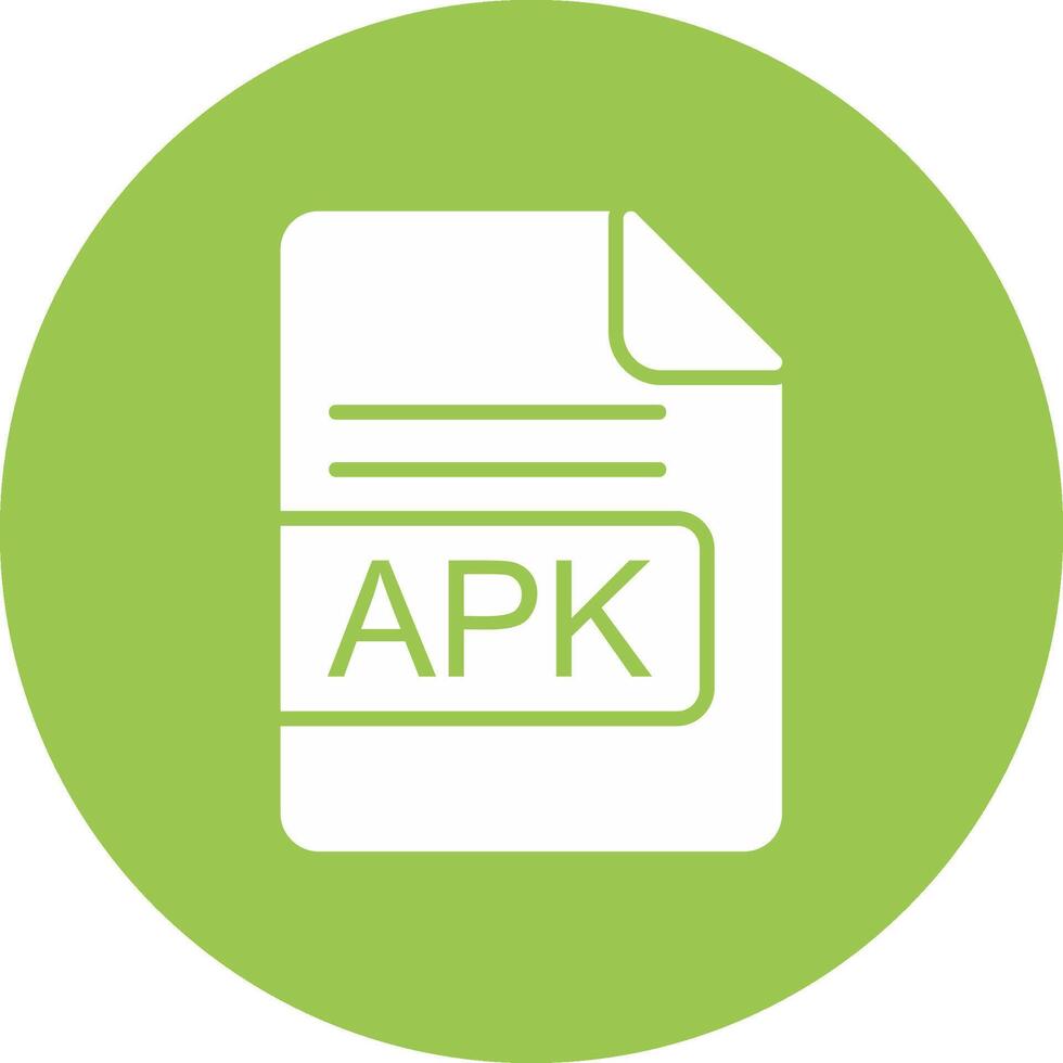 apk archivo formato glifo multi circulo icono vector