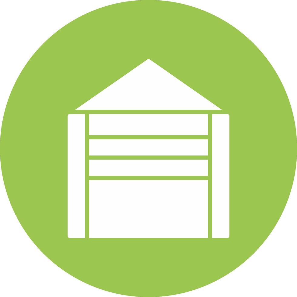 Garage Glyph Multi Circle Icon vector
