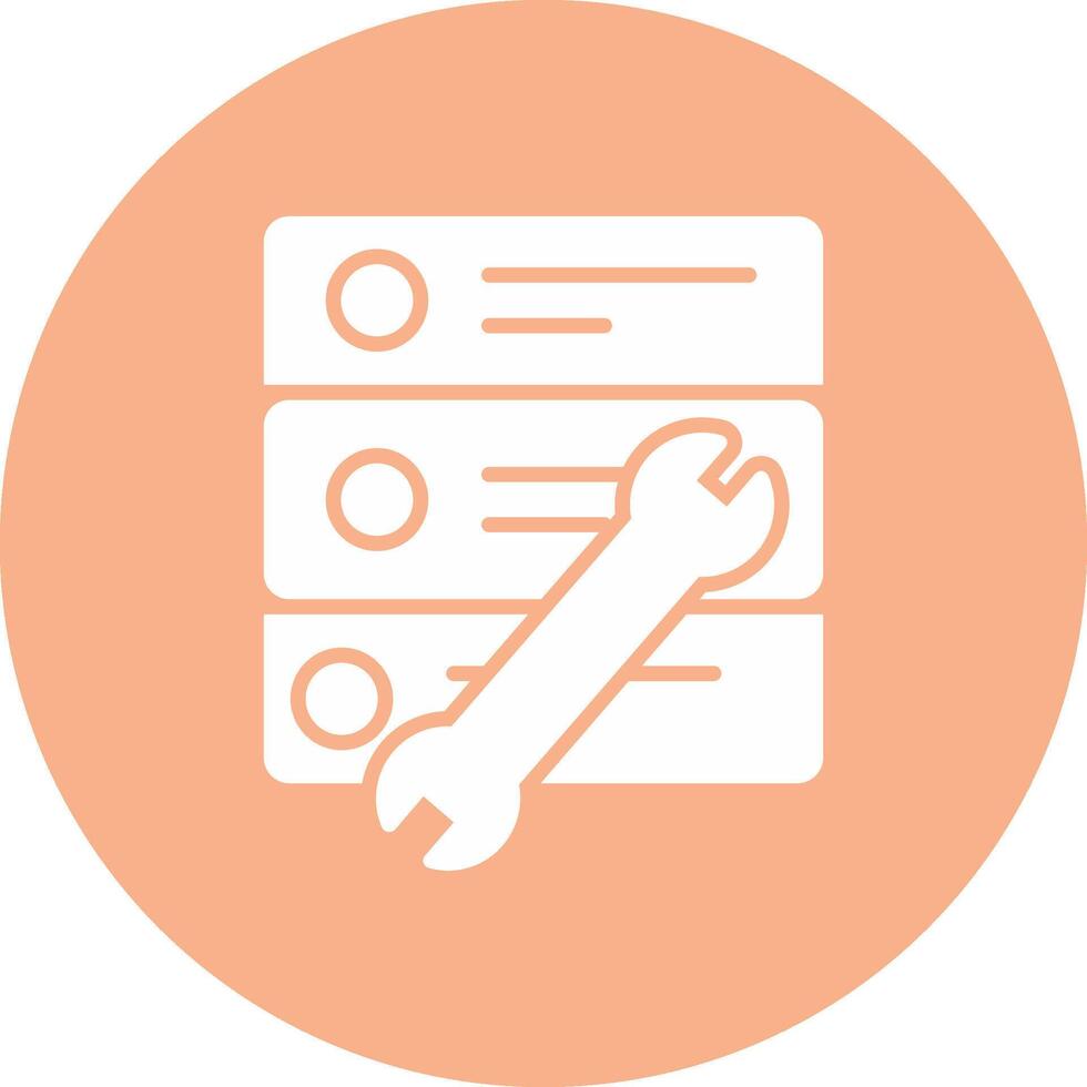 Repair Tool Glyph Multi Circle Icon vector