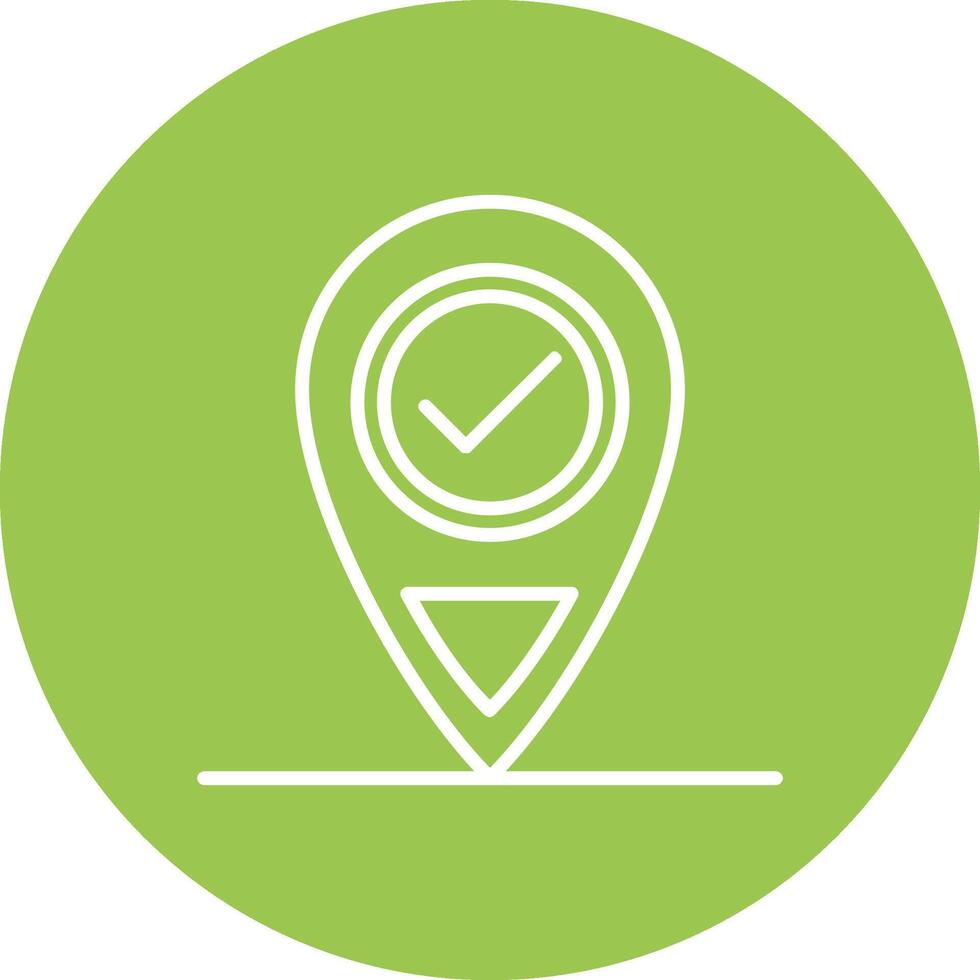 Location Line Multi Circle Icon vector