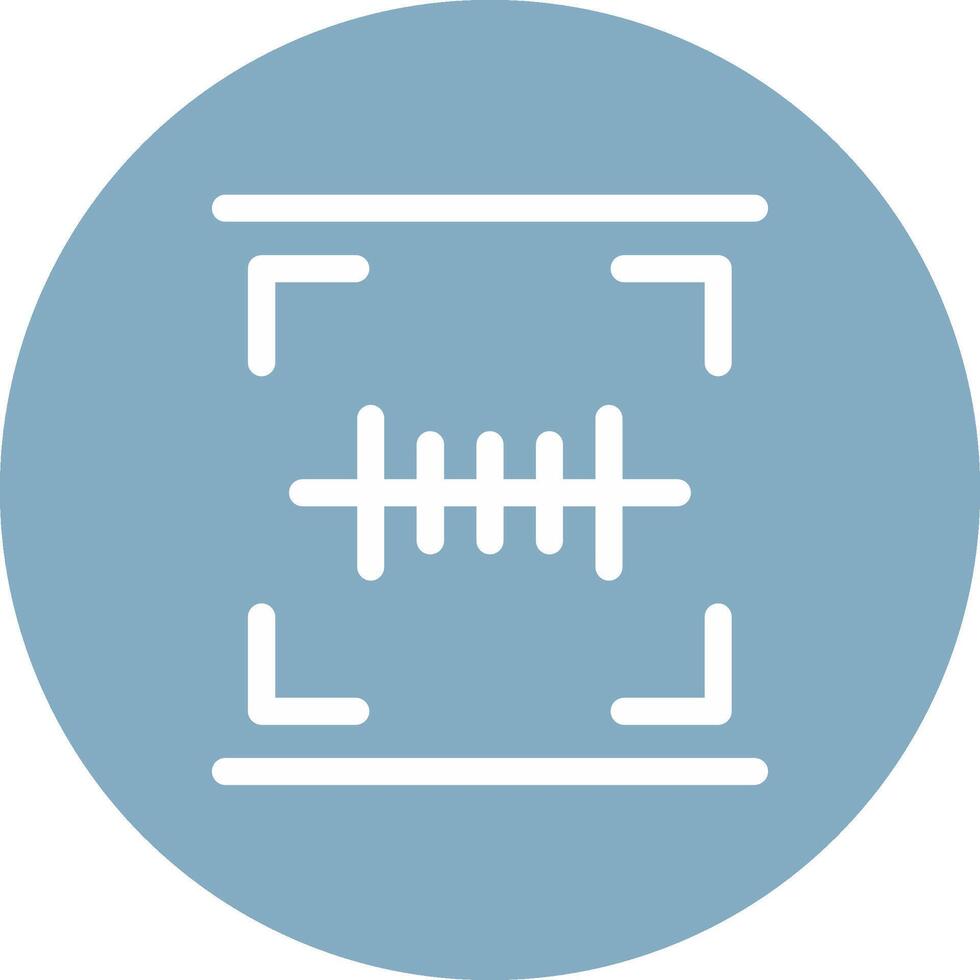 Barcode Scan Glyph Multi Circle Icon vector