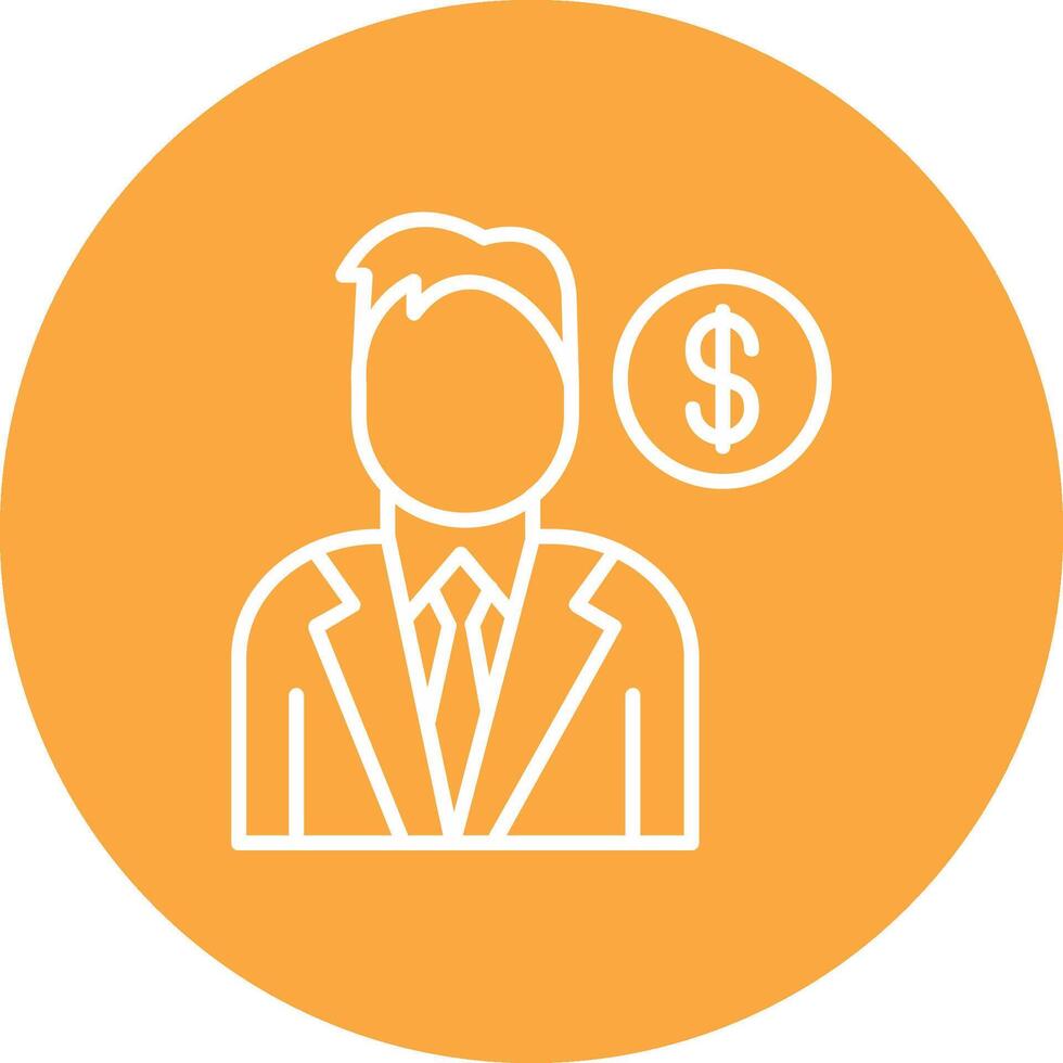 Marketer Line Multi Circle Icon vector