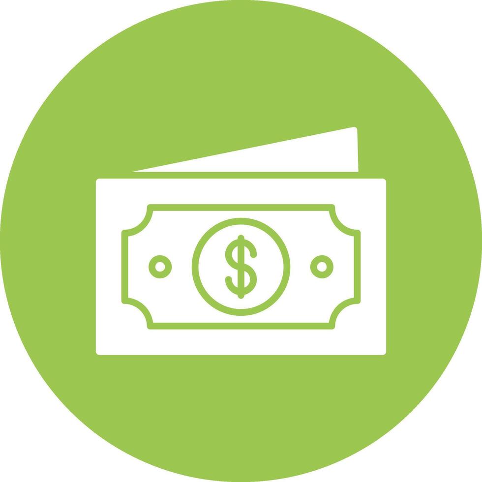 Paper Money Glyph Multi Circle Icon vector