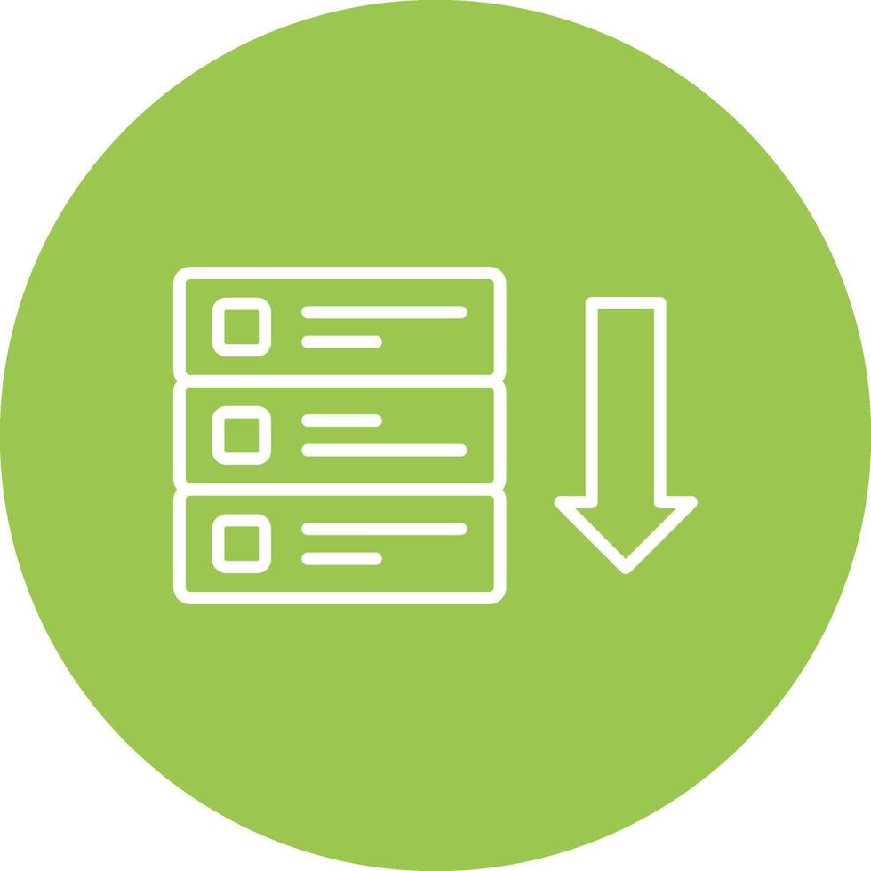 base de datos línea multi circulo icono vector