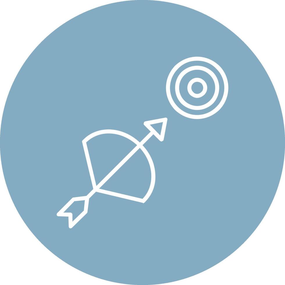 Archery Line Multi Circle Icon vector