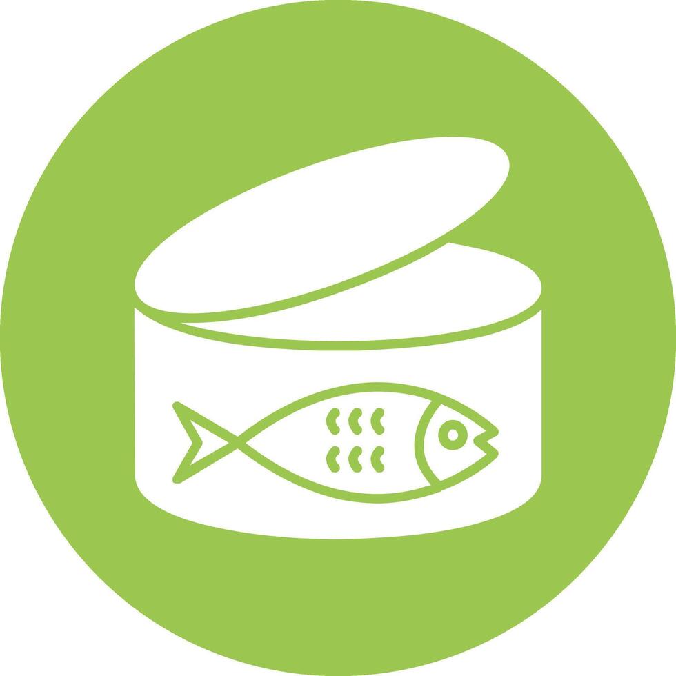 Tuna Glyph Multi Circle Icon vector