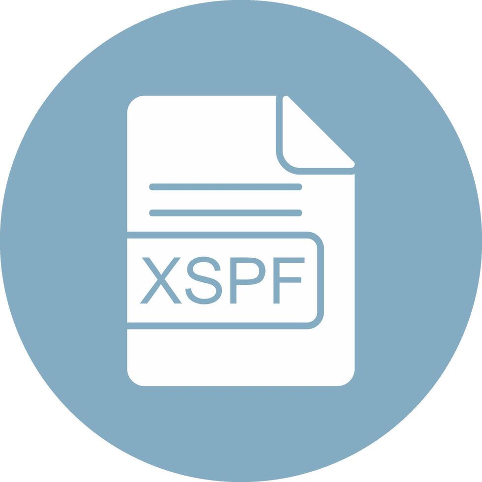 xspf archivo formato glifo multi circulo icono vector