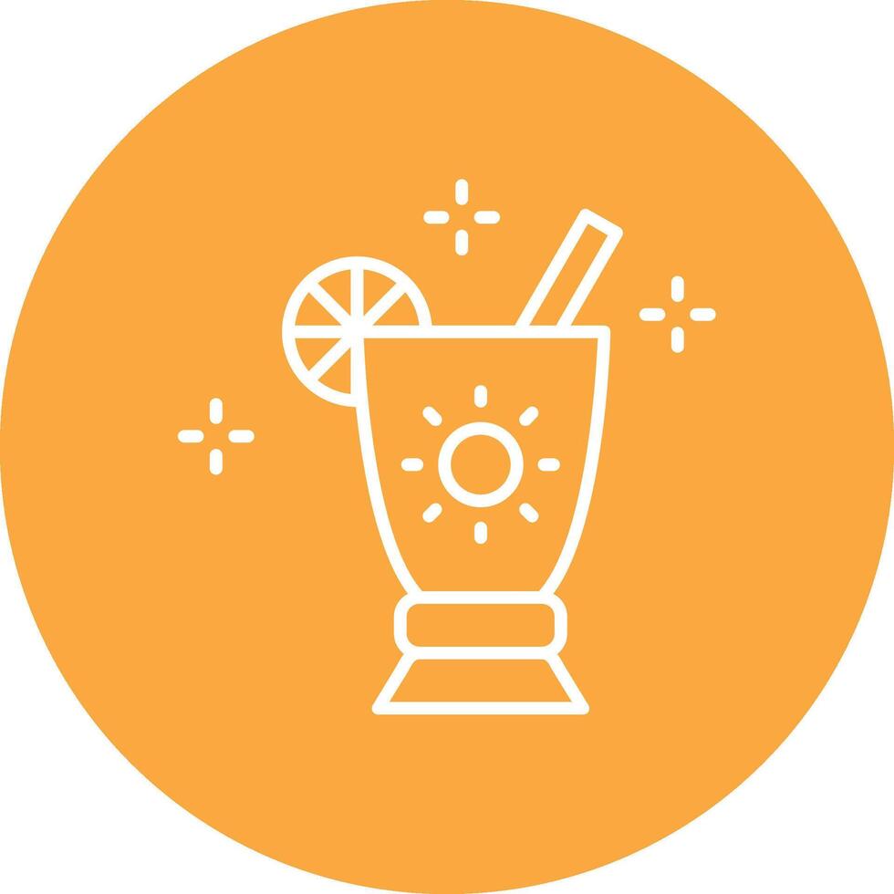 Cocktail Line Multi Circle Icon vector