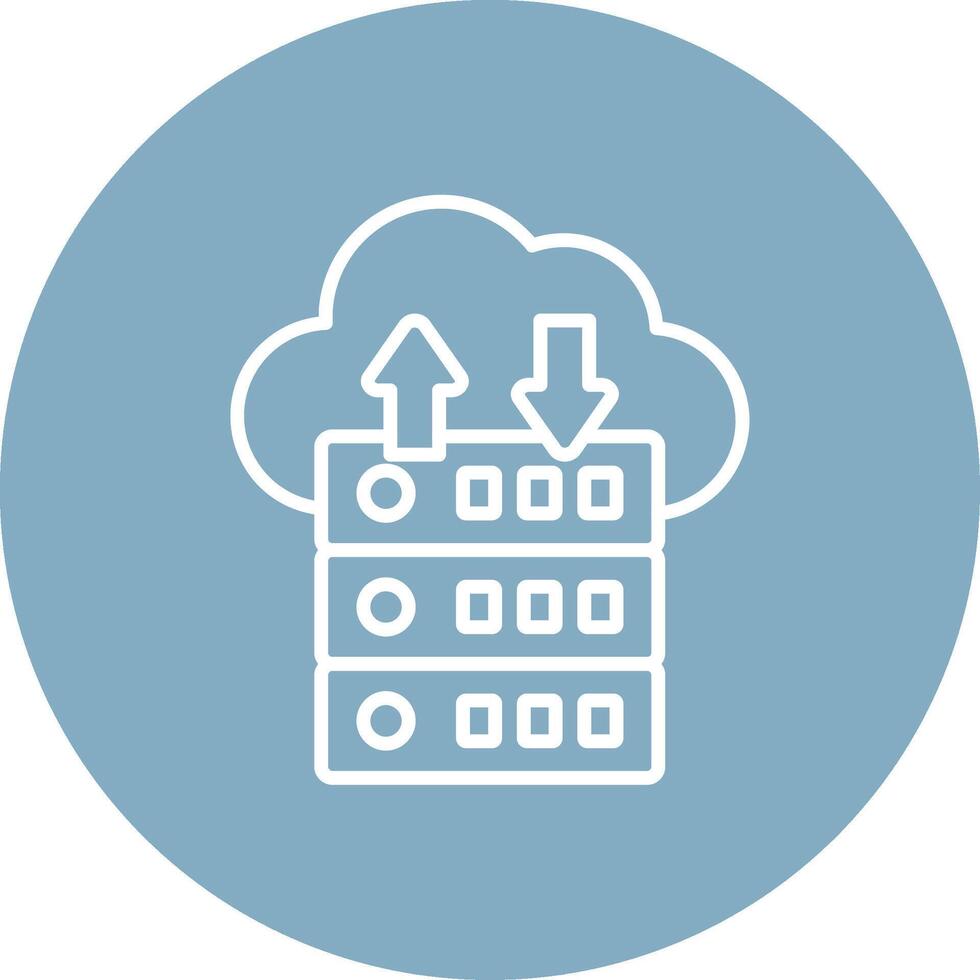 Data Flow Line Multi Circle Icon vector