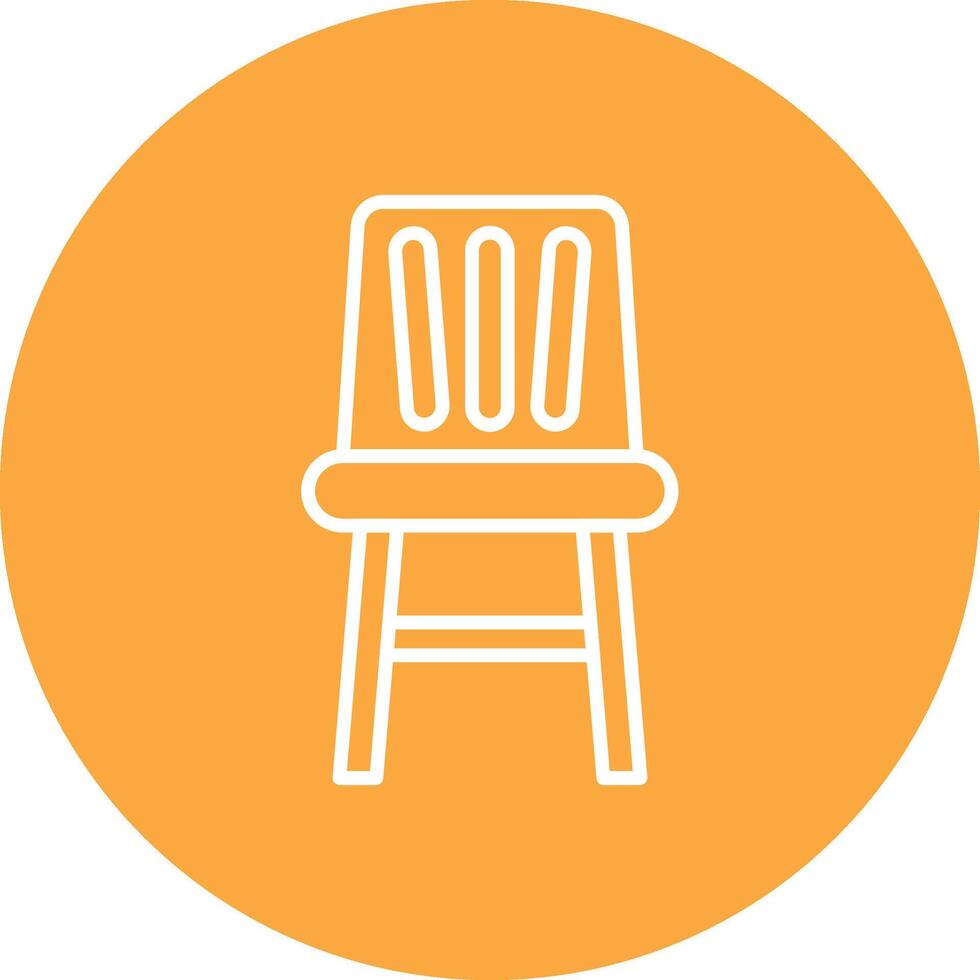 High Chair Line Multi Circle Icon vector