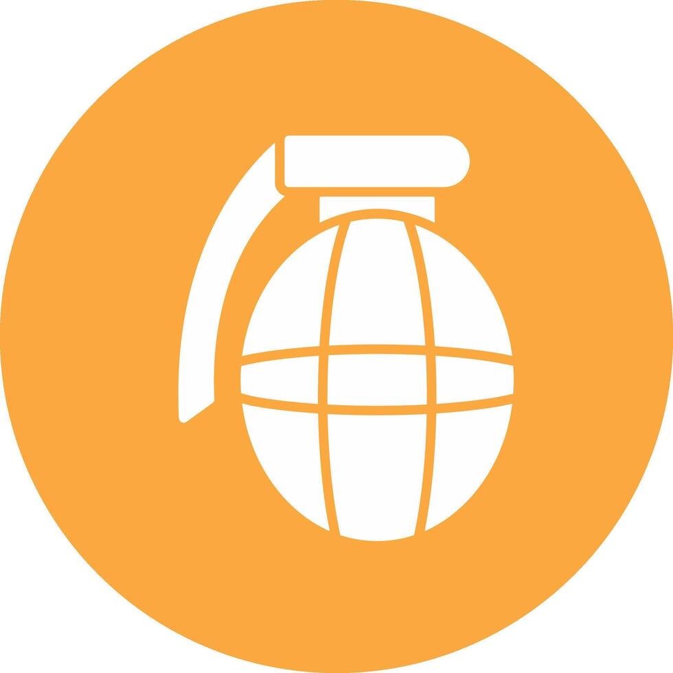 Grenade Glyph Multi Circle Icon vector