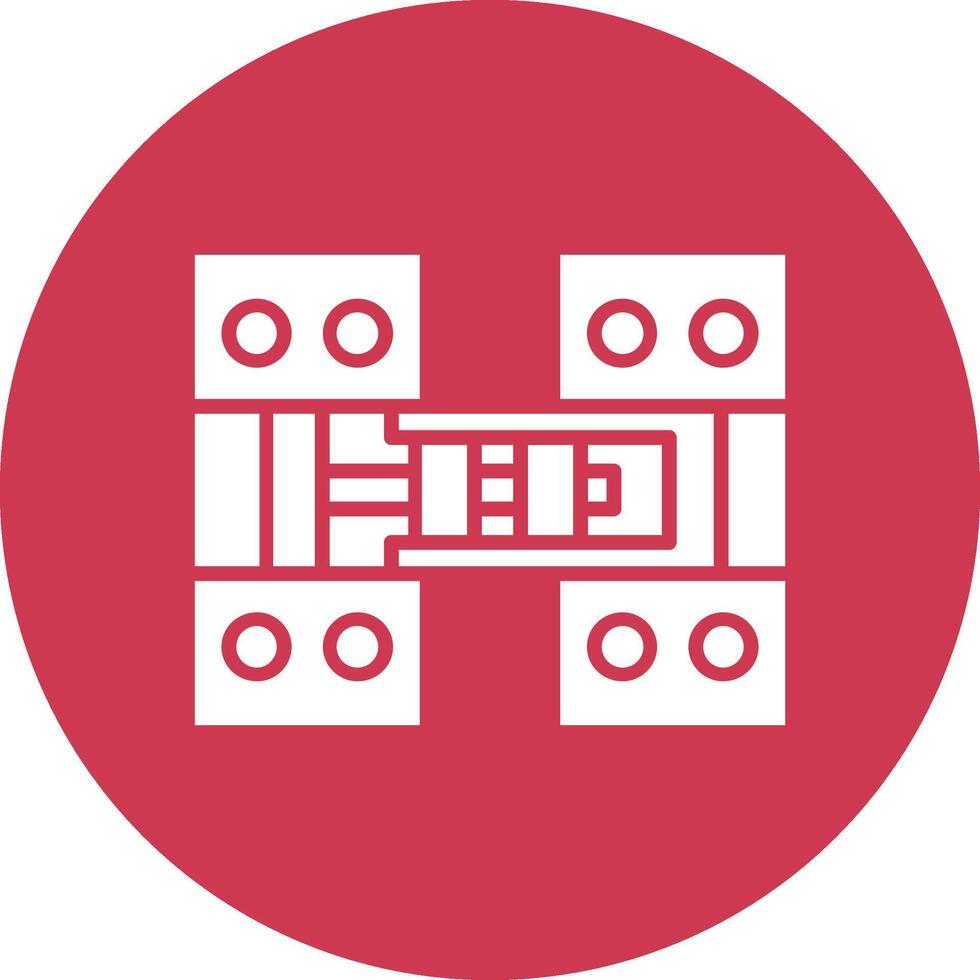 Hinge Glyph Multi Circle Icon vector
