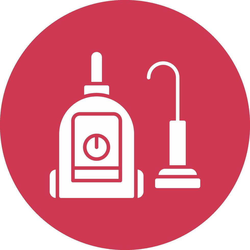 Vacuum Cleaner Glyph Multi Circle Icon vector