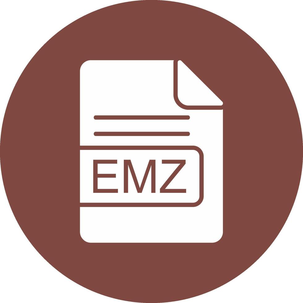 EMZ File Format Glyph Multi Circle Icon vector