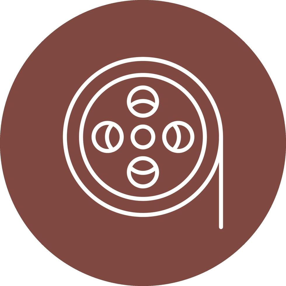 Reel Line Multi Circle Icon vector